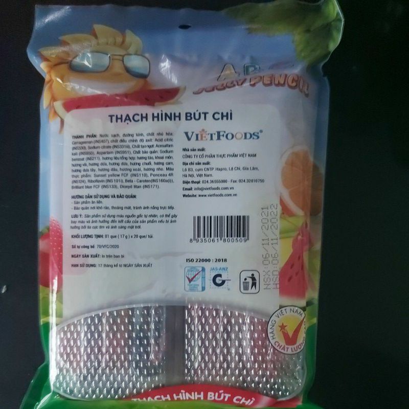 THẠCH BÚT CHÌ ABC VIET FOOD