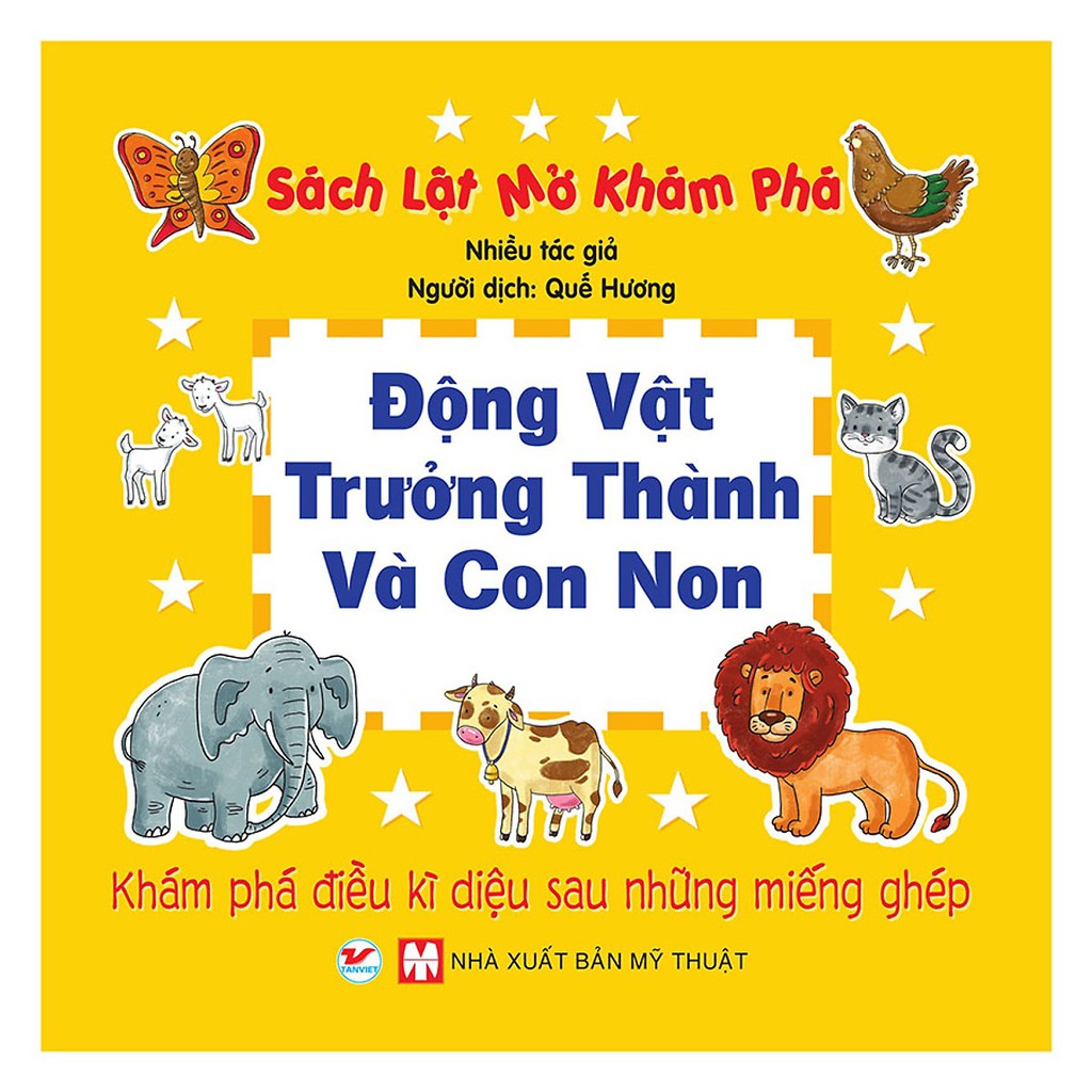 Sách - Động Vật Trưởng Thành Và Con Non- Sách Lật Mở Khám Phá