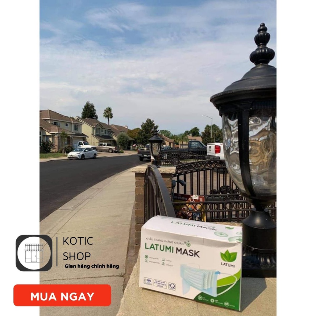 Khẩu trang y tế 4 lớp kháng khuẩn bụi bẩn kháng 99% vi khuẩn chính hãng cao cấp Latumi - Hàng đạt tiêu chuẩn Hoa Kỳ