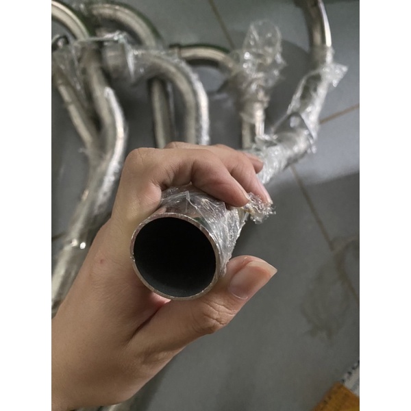 Cổ pô chuẩn inox 304 size 32mm cho Vario, Ex 135, Ex 150, Winner, Sonic , Satria , Raider Fi