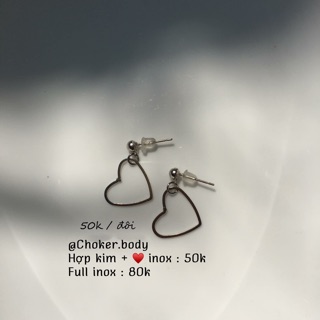 Hoa tai tim - earrings Heart