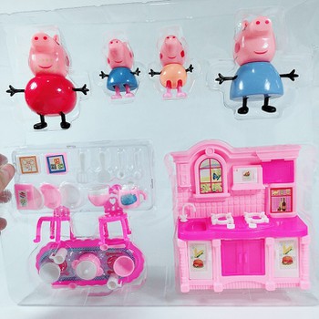 BỘ ĐỒ CHƠI NẤU ĂN HEO PEPPAPIG CÓ BÀN GHẾ THIẾT KÊ MINI SIÊU ĐẸP