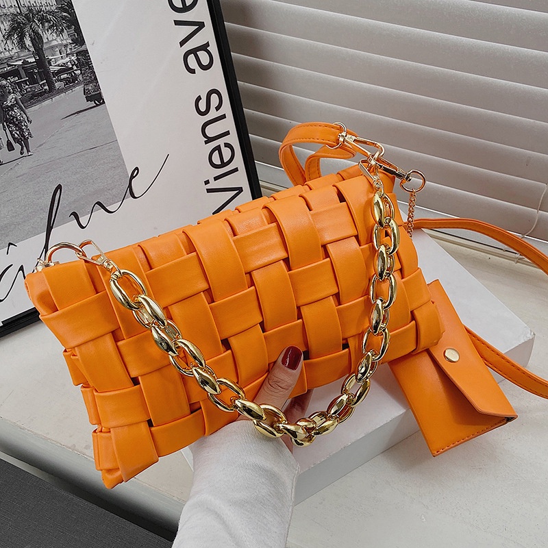 Túi Đeo Chéo Bện Dây One Piece Họa Tiết Kẻ Sọc Cho Nữ