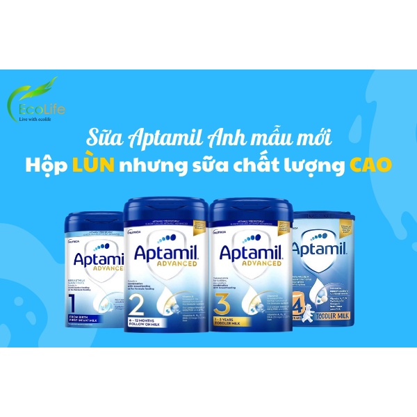 Sữa bột cho bé Aptamil Anh số 1, 2, 3 - Aptamil Advanced lon 800g