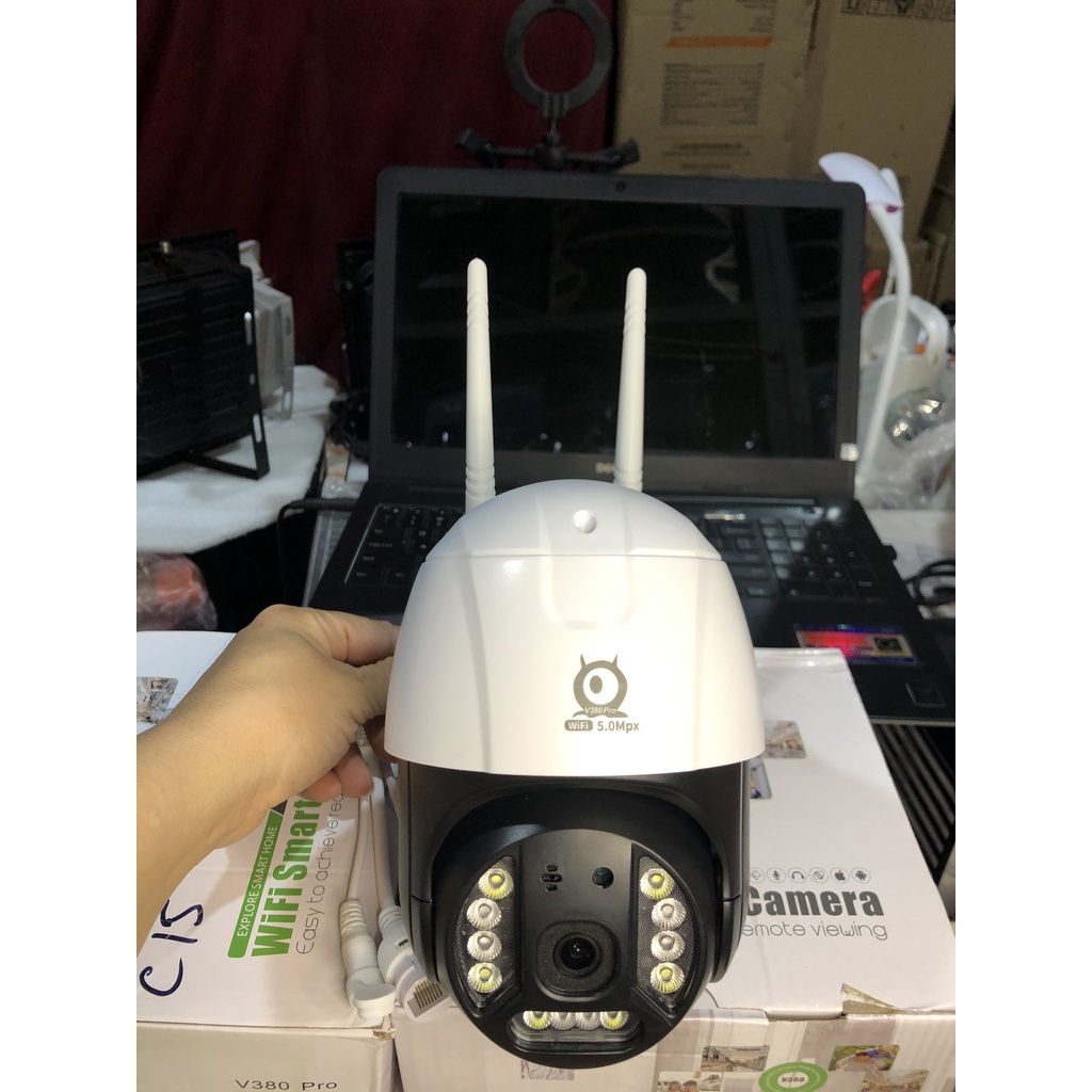 [SIÊU GIẢM GIÁ] Camera PTZ ngoài trời V380 Pro C15 5.0 Mpx Siêu nét-Xoay 360 độ | BigBuy360 - bigbuy360.vn