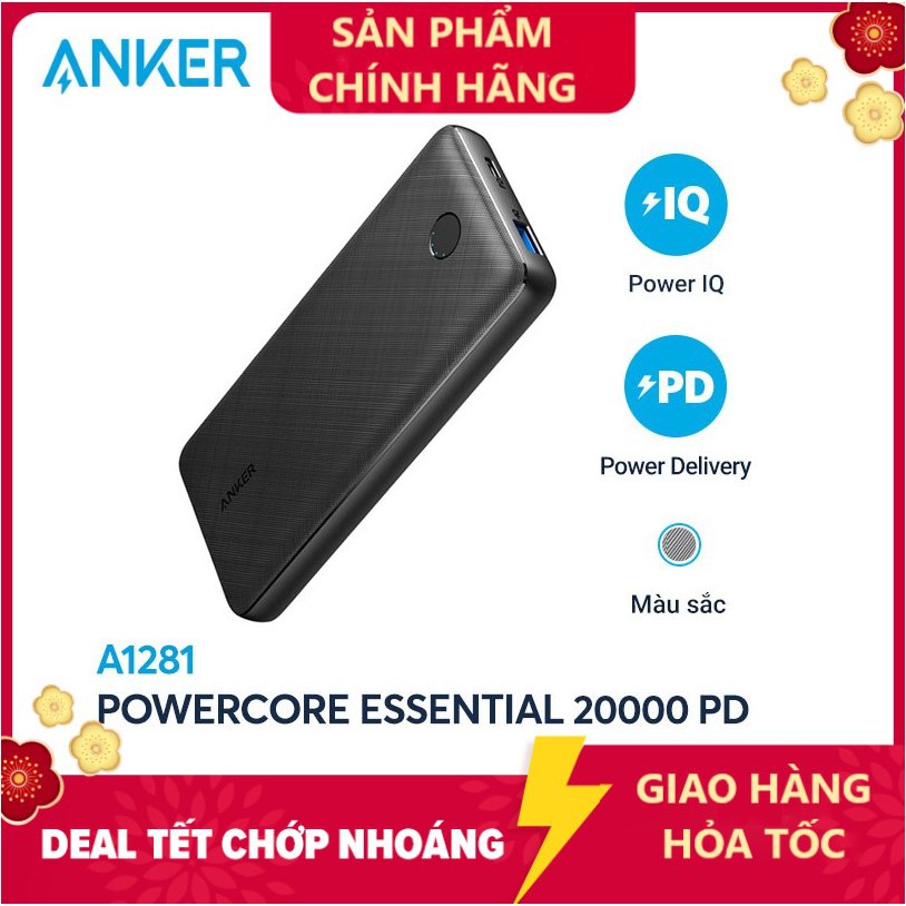 [ ANKERVN ] Pin sạc dự phòng ANKER Metro PowerCore Essential 20000 PD - Anker A1281 - Bảo hành chính hãng