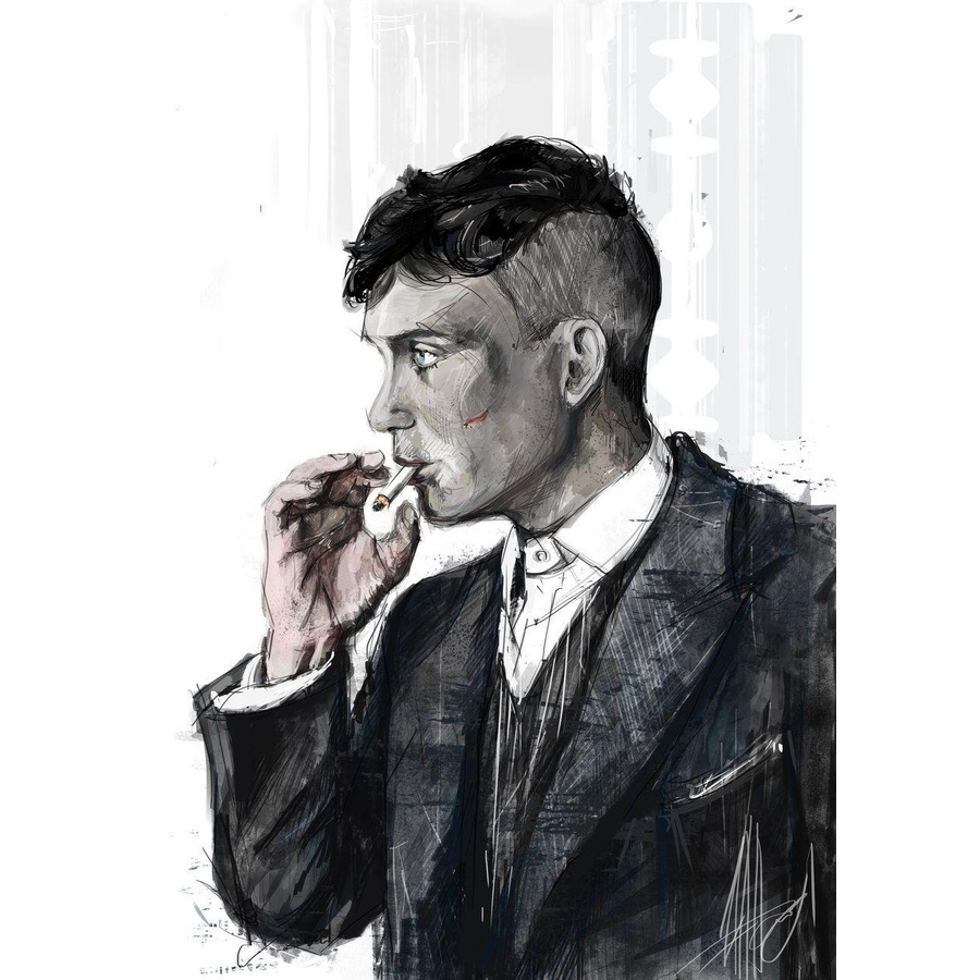 Tranh decal dán tường Thomas Shelby 20x30cm DECOR  - Tranh chủ đề Peaky Blinders - CÓ HỖ TRỢ IN THEO YÊU CẦU | BigBuy360 - bigbuy360.vn