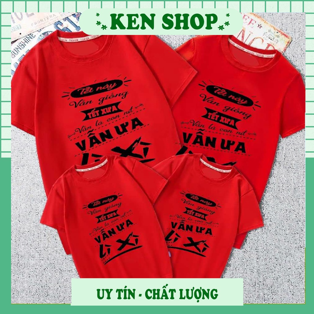 Áo thun gia đình cotton tết này vẫn giống tết xưa vẫn ưa lì xì đủ size