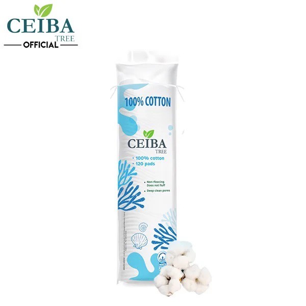 Bông Tẩy Trang Ceiba 100% Chất Liệu Cotton 120 Miếng | BigBuy360 - bigbuy360.vn