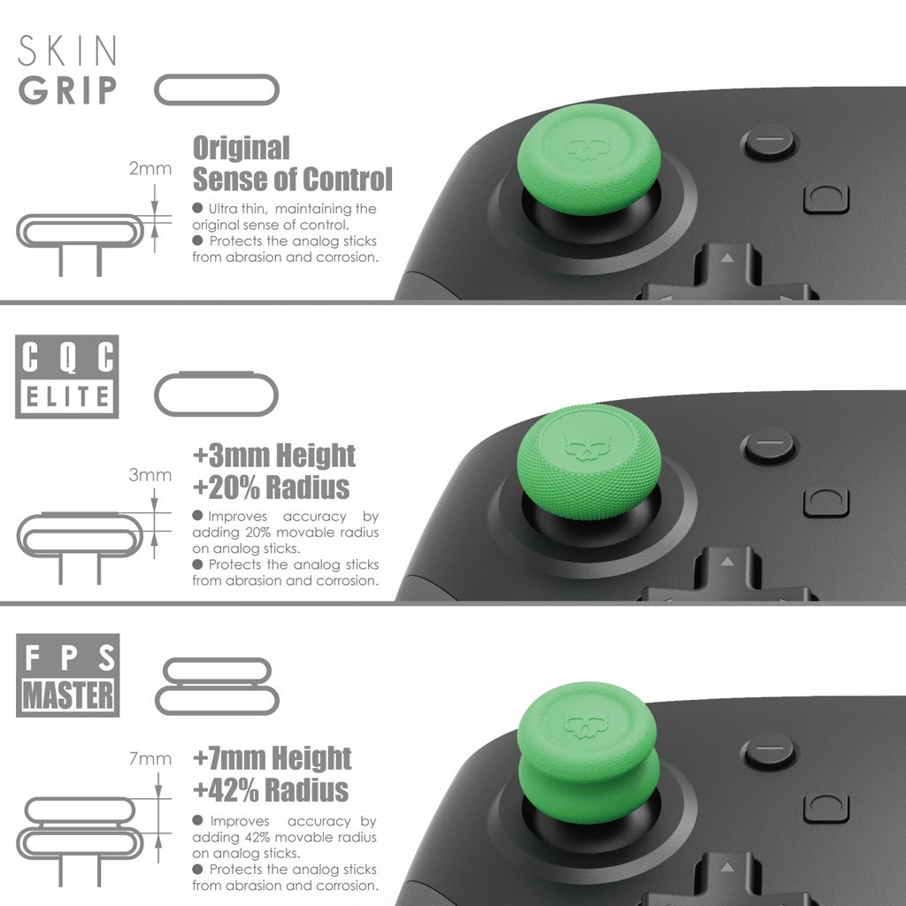 Núm bọc Thumb Grip Set hãng Skull & Co cho analog Pro Controller / DualShock 4 / DualSense