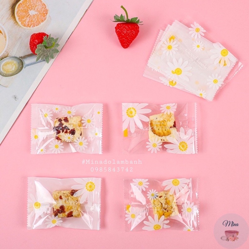 Túi đựng Cookie Daisy (Hoa Cúc) 100c