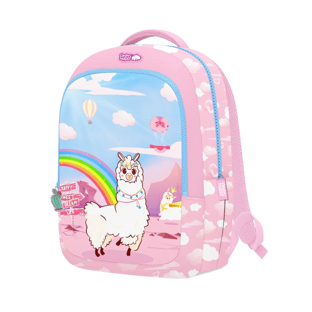 Ba Lô Cho Bé CLEVER HIPPO Easy Go - Alpaca Tinh Nghịch Hồng BA0109/PINK