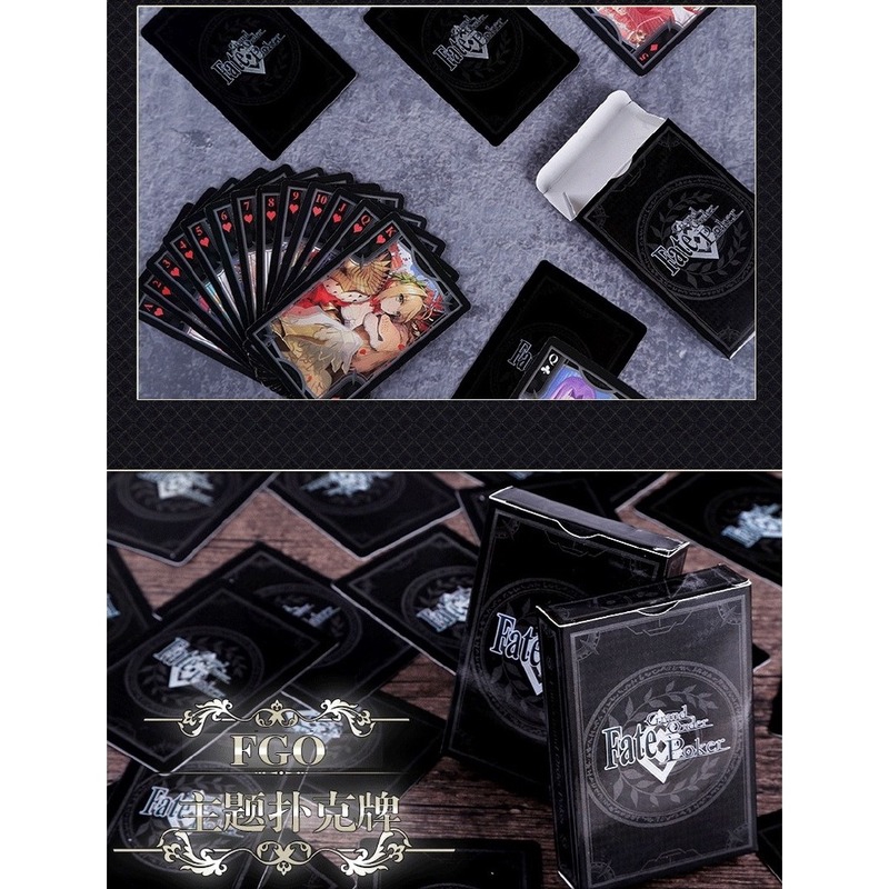 Bộ bài tây poker FATE GRAND ORDER BLACK tú lơ khơ 52 lá độc đáo cá tính họa tiết game anime