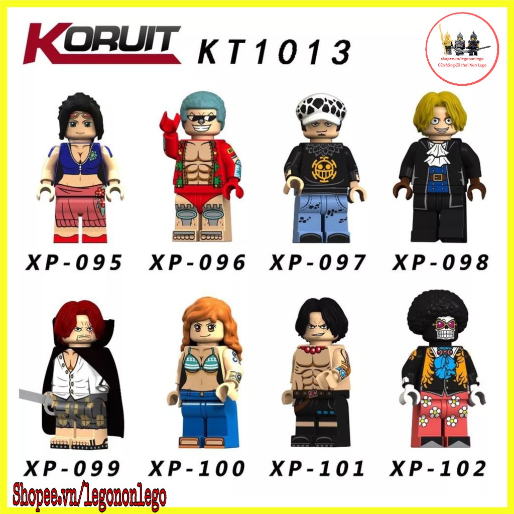 Minifigure mô hình nhân vật one piece Nami Robin Ace KT1013