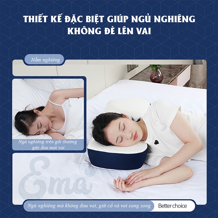 Gối EMA - Nâng đỡ cổ vai gáy khi ngủ - Size M &amp; L - CVSpharmacy