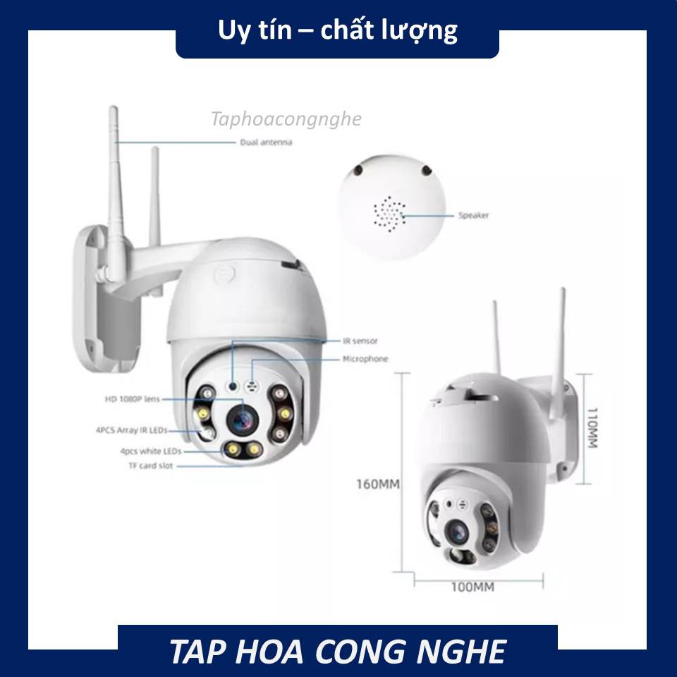 Camera yoosee ngoài trời Full HD 1080P - 2.0MP quay đêm có màu hình ảnh sắc nét