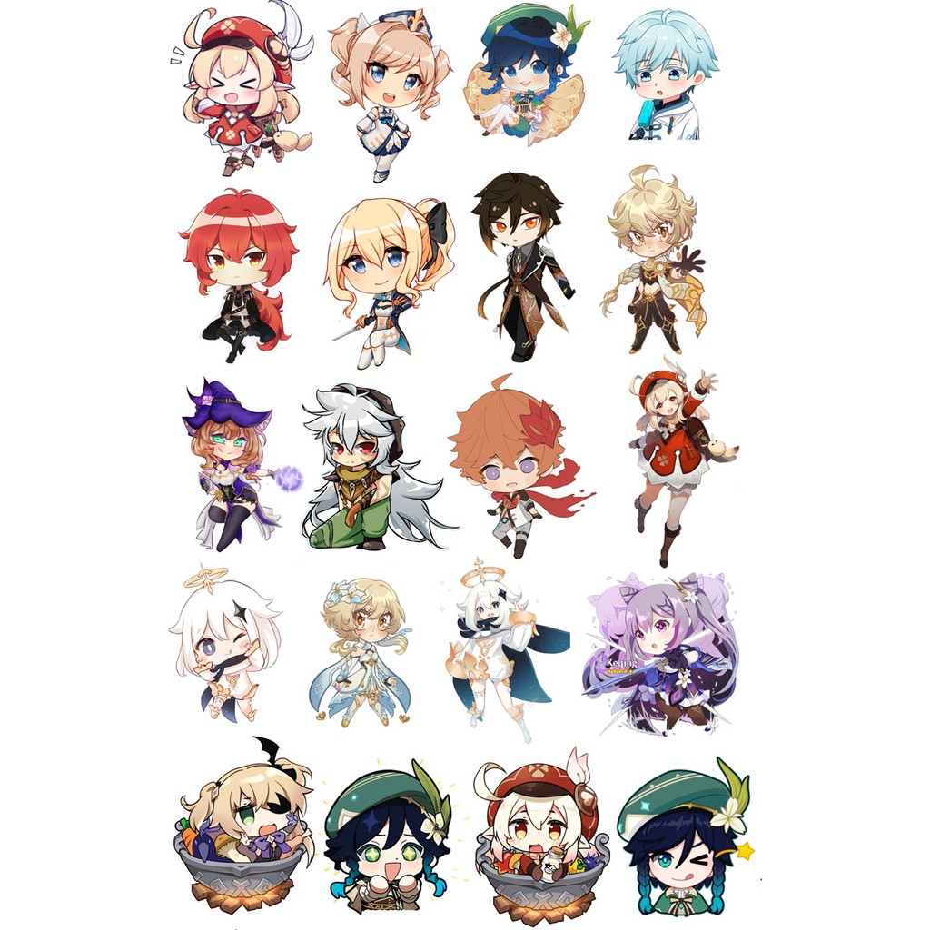 sticker genshin Impact/ ảnh dán genshin Impact