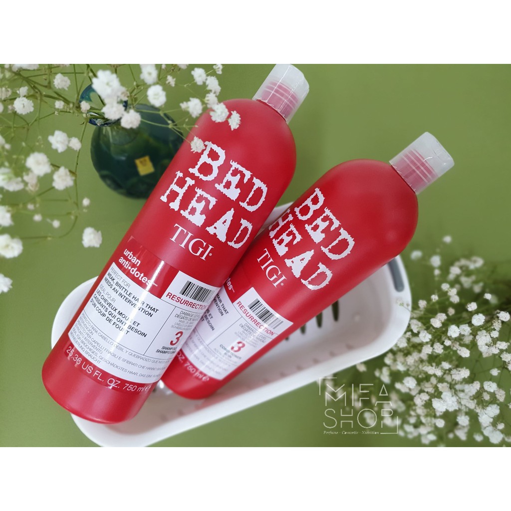 COMBO GỘI XẢ TIGI BED HEAD ĐỦ 3 MÀU 3 CẤP ĐỘ ĐỎ, XANH TÍM 750MLx2