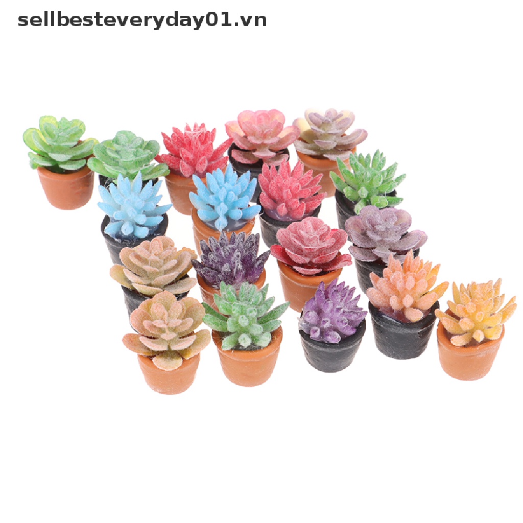 Bộ 5 Chậu Cây Giả Mini Tỉ Lệ 1: 12 Trang Trí Nhà Búp Bê