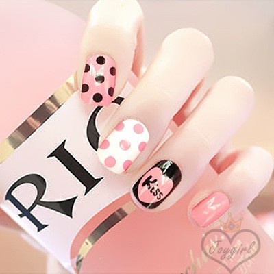 Bộ 24 móng tay giả nghệ thuật kèm keo dán tiện dụng MTY