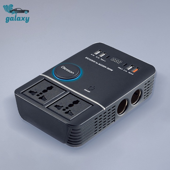 Galaxy Bộ Chuyển Đổi Nguồn Điện Đa Năng 12v 24v Sang 220v 200w Cho Xe Hơi