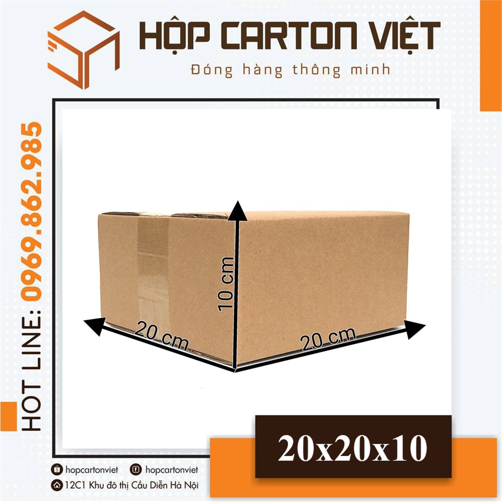 20x20x10 Hộp carton đóng hàng