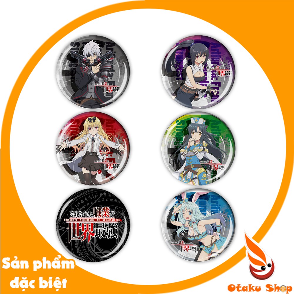 SET 6 CÁI huy hiệu Anime Arifureta Shokugyou de Sekai Saikyou - Arifureta: From Commonplace to World's Strongest