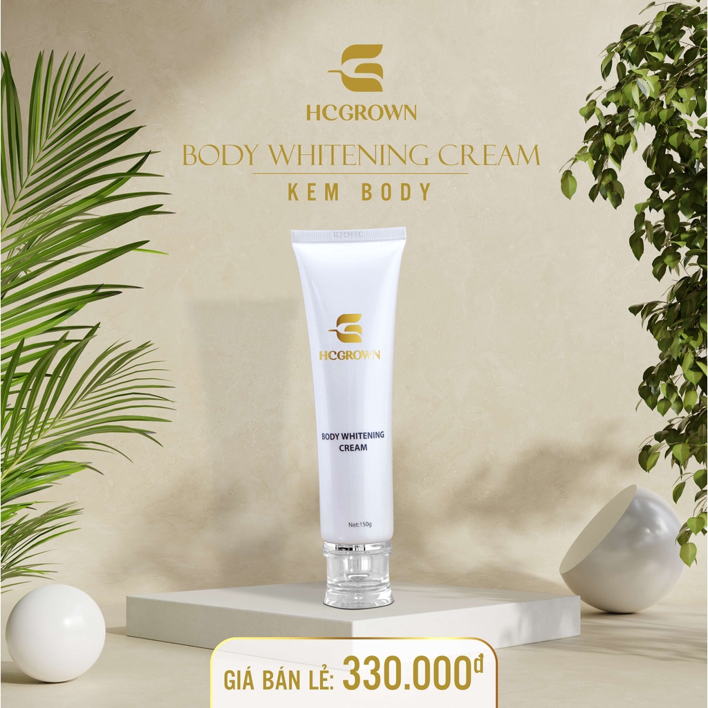 KEM BODY Dưỡng trắng da HCGROWN Body Whitening Cream SPF 50+ bật tông dưỡng da, dưỡng ẩm da và bảo vệ body an toàn