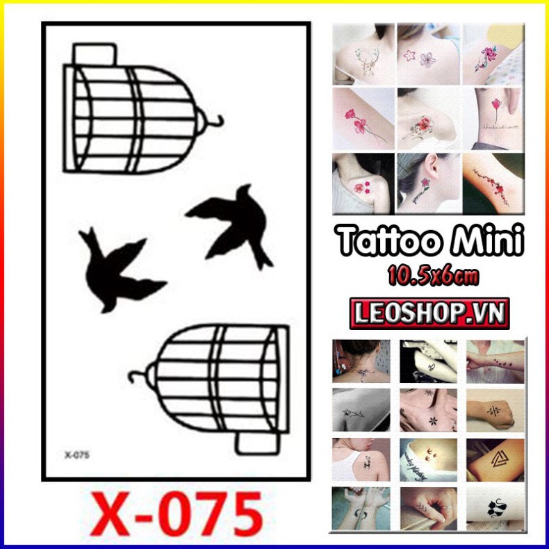 Hình Xăm Dán Mini Chim Én