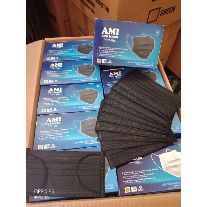 (Giảm giá) Hộp khẩu trang màu đen 4 lớp siêu hiếm | BigBuy360 - bigbuy360.vn