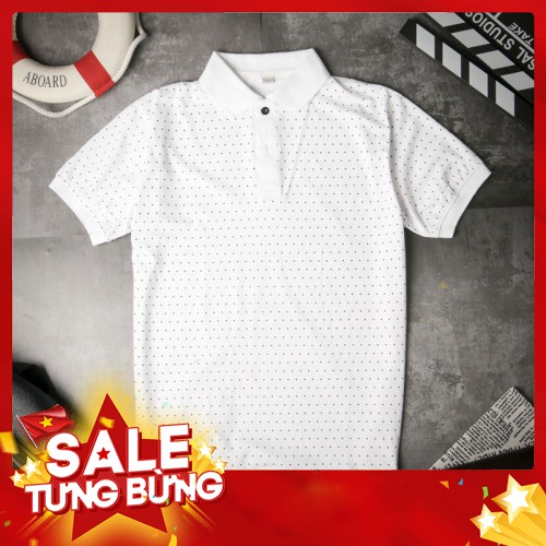 Áo thun nam cổ bẻ chấm bi VINETO cá sấu dáng ôm, áo polo chất đẹp cao cấp - Hàng nhập khẩu