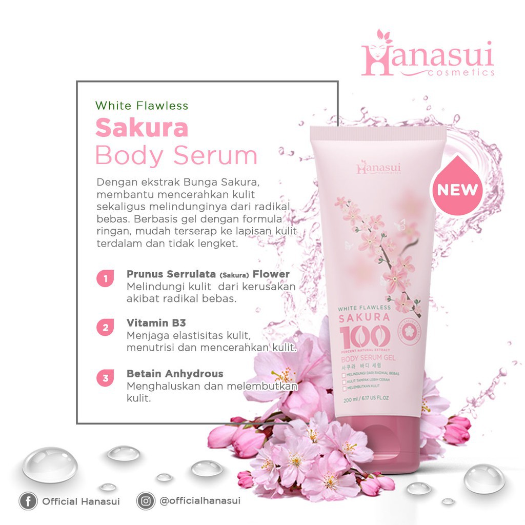 (hàng Mới Về) Serum Dưỡng Da Hanasui - Body Gel - Sakura