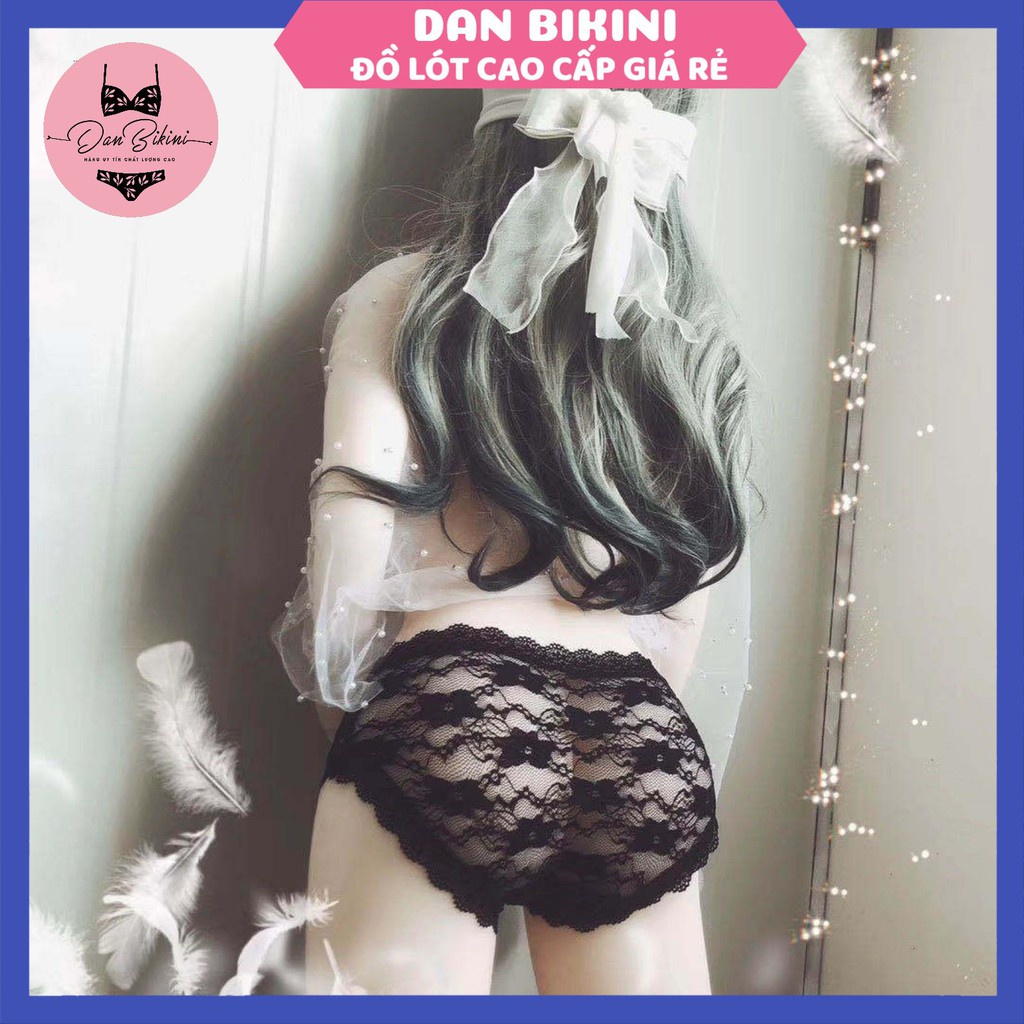 Quần Lót Ren ❤️FREESHIP❤️ Quần Lót Ren Nữ xuyên thấu sexy viền tầng điệu đà tôn dáng A386