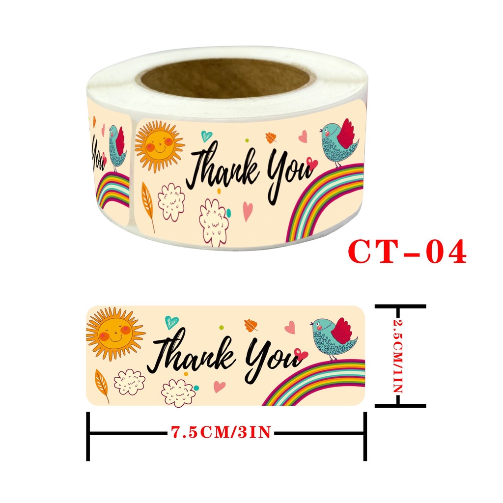 TEM_Tem dán chữ " Thank you" >
