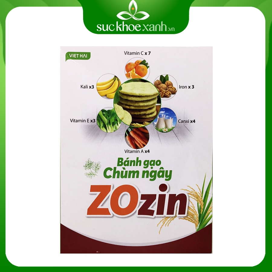 Bánh gạo lứt chùm ngây Zozin 110g/ hộp 14 gói