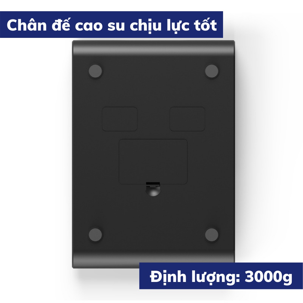 Cân tiểu ly pha cà phê có bộ đếm giờ EK6012 cân tiểu li pha cafe định lượng 0,1g-3kg độ chính xác cao tặng kèm pin AAA