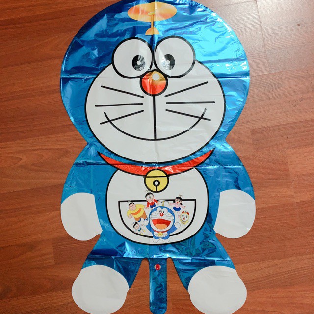 Bóng Nhôm Kiếng Nilon Doremon/Doraemon Mèo Máy Cao 1m Dành Cho Các Bé Ôm Chụp Hình, Tạo Dáng, Trang Trí Sinh Nhật, Party