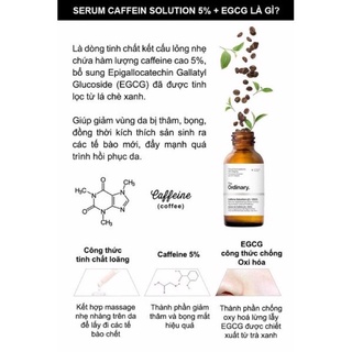 [Bản US/Canada] Serum dưỡng mắt The Ordinary Caffeine Solution 5% + EGCG 30ml