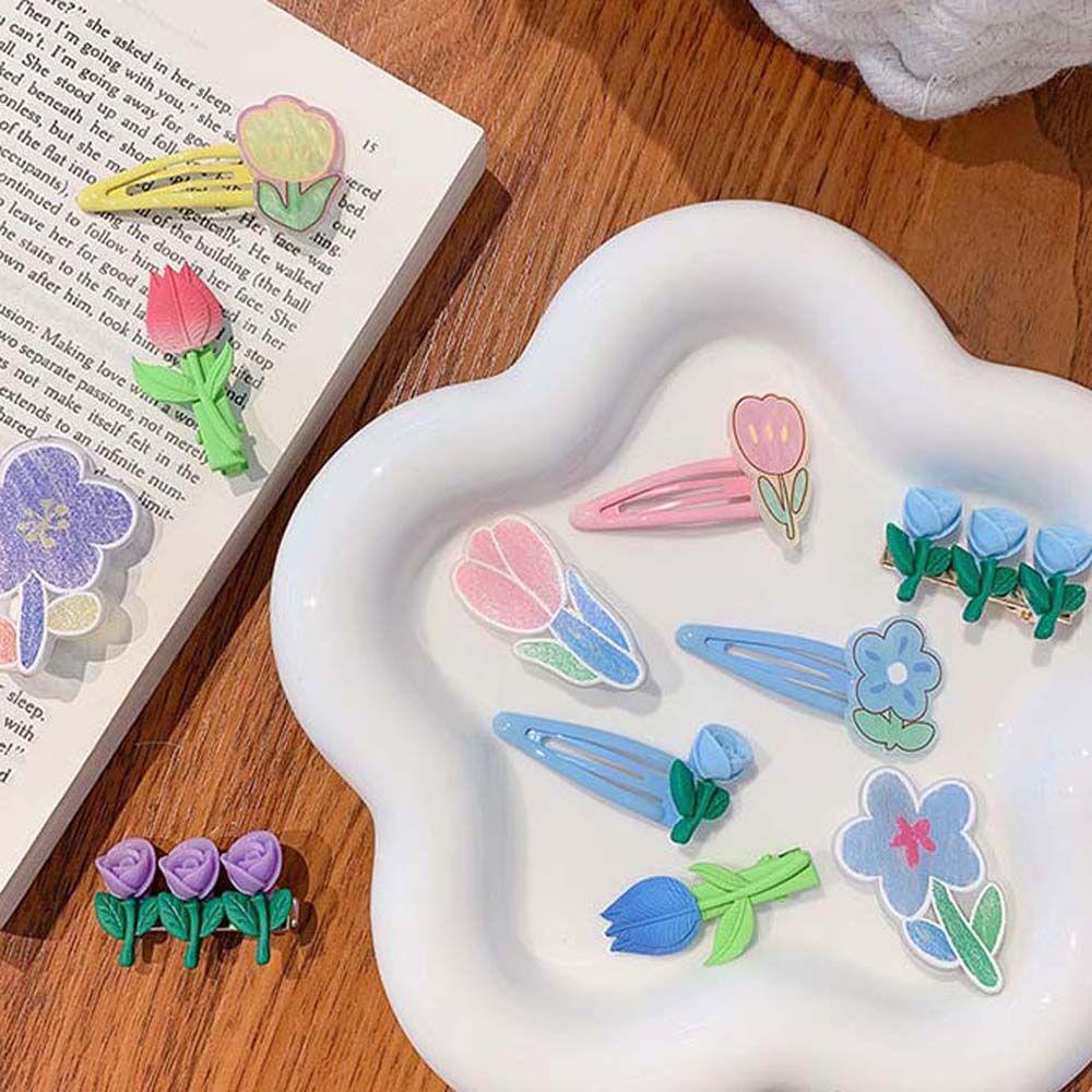 Set 2 Kẹp Tóc Hoa Hồng Phụ Kiện Chụp Ảnh