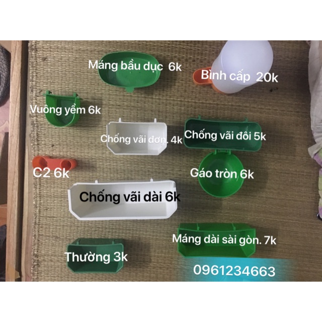 Máng ăn máng uống cho chim ,gà đủ loại