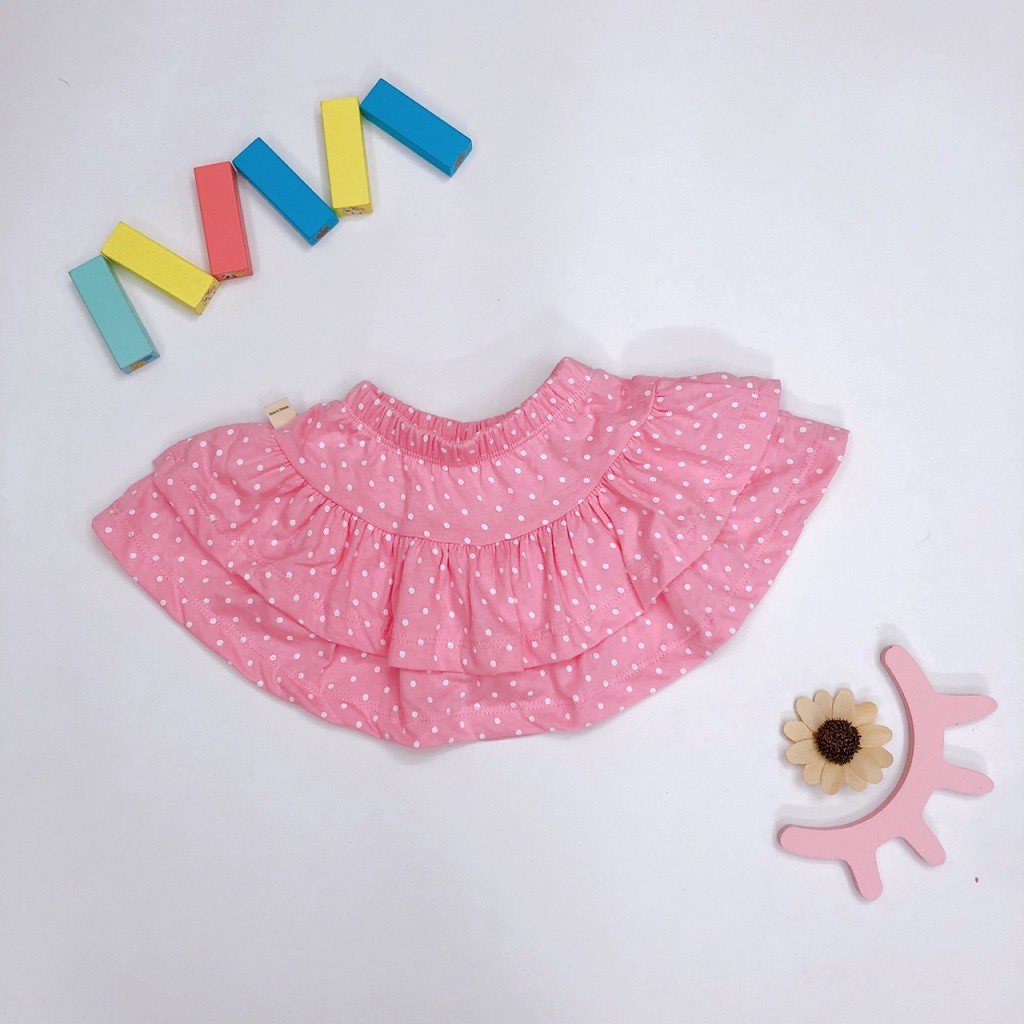 [Siêu Cute] Chân Váy Bé Gái 2 Tầng, Size 6-10, Hàng Made In Vn, Chất Cotton Mềm Mát, Dáng Xòe Rộng Xinh Yêu