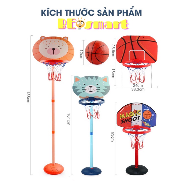 Đồ chơi bóng rổ tăng chiều cao, đồ chơi vận động cột bóng rổ cho bé luyện tập thể thao Beosmart
