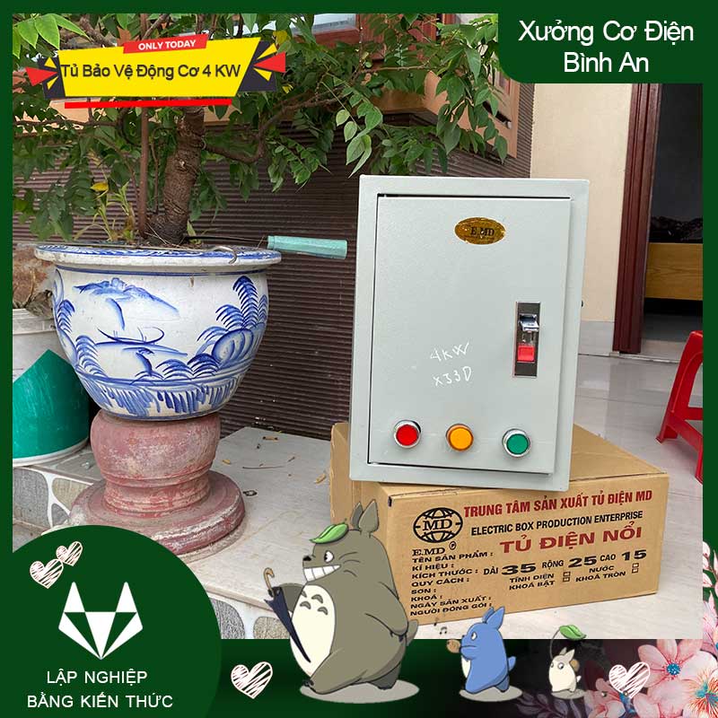 Tủ điện 3KW chống thấp áp, quá dòng và quá tải Xj3D chính hãng CHINT Trung Quốc