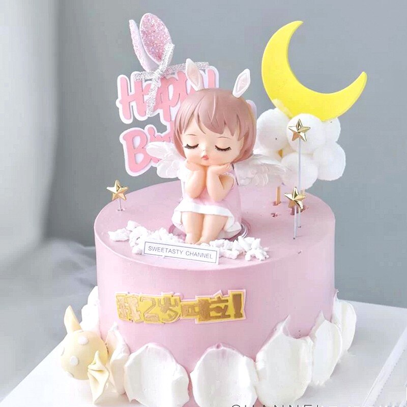 Mô Hình Thiên Thần Hoạt Hình Dễ Thương Trang Trí Bánh Kem Sinh Nhật / Tiệc Tùng