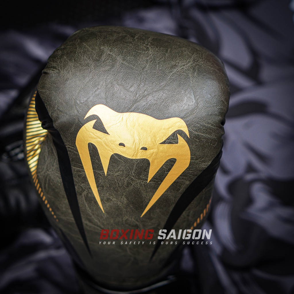 Găng tay boxing Venum Impact - Khaki/Gold