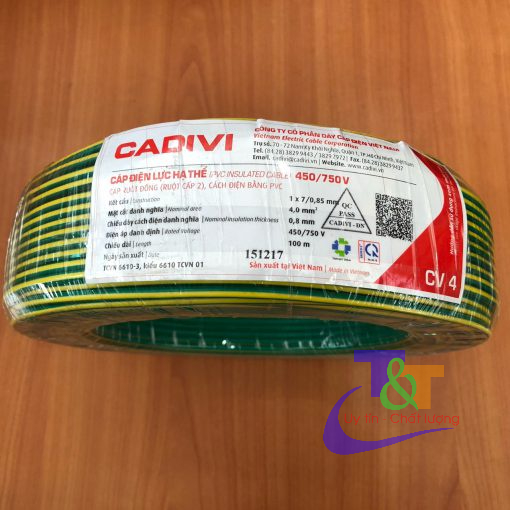 Dây Điện Cadivi CV 4.0, 5.5, 6.0 mm2