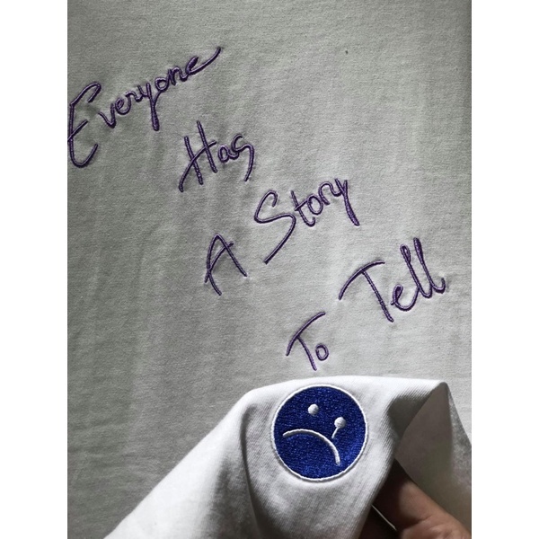 Áo thun dài tay Sadboiz Story form rộng unisex vải cotton logo thêu full tag, áo sweater nam nữ phong cách Ulzzang