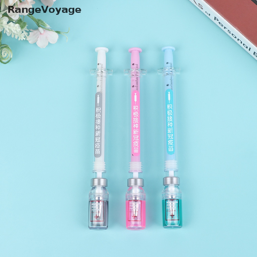 Set 2 bút viết hình ống kim tiêm thú vị dùng cho văn phòng