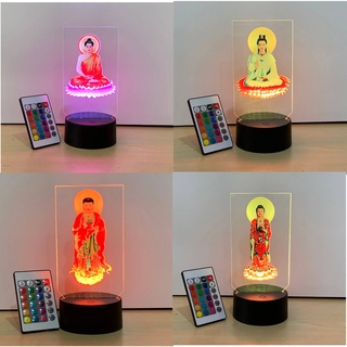 Đèn led 3d, Tranh đèn led, adida, tam thánh, quan âm, hình thờ phật giáo, quan thế âm bồ tát led thờ xe ô tô, hình phật
