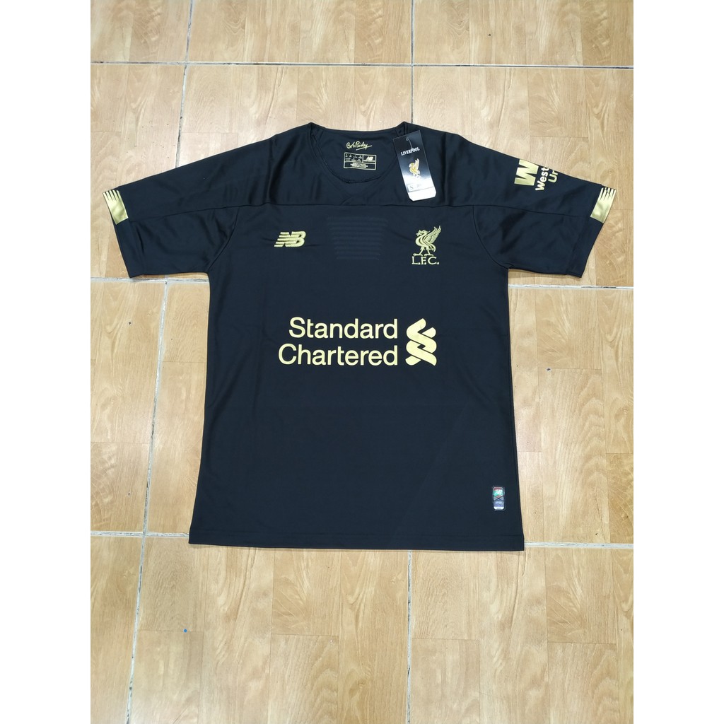 Quần áo đá banh liverpool đen 2019 size châu âu chất thun xịn